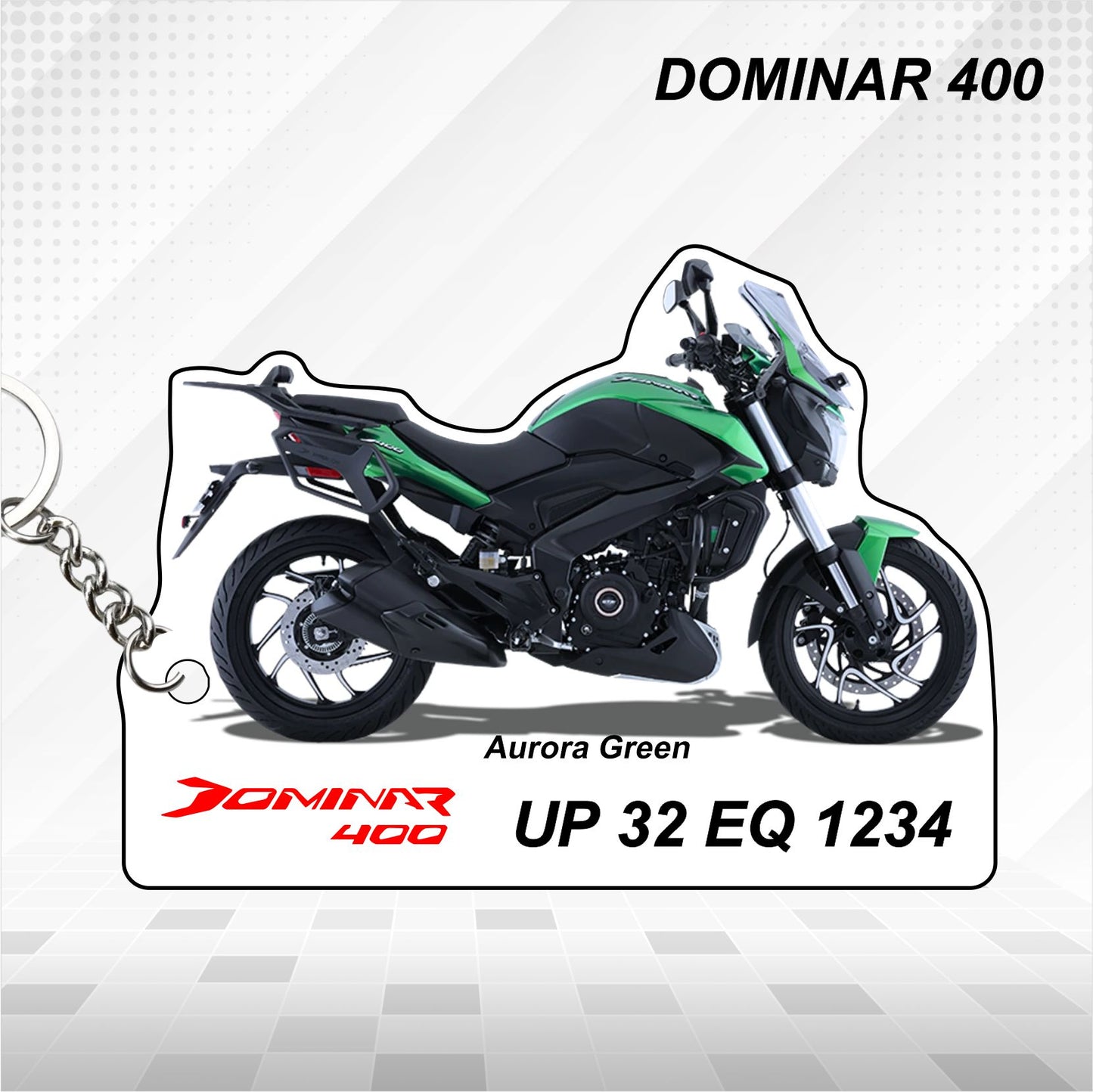 Dominar 400 - Personalized Bajaj Keychain - Wood, Acrylic, Metal Printed