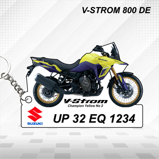 V-STROM 800 DE - Personalized Suzuki Keychain - Wood, Acrylic, Metal Printed