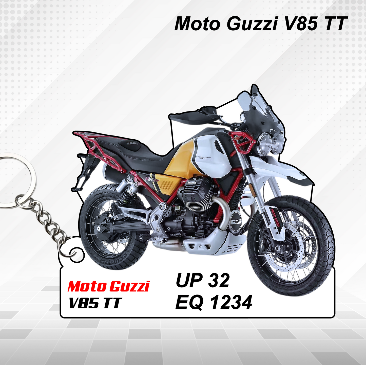 Moto Guzzi Bikes - All Models - Personalized Moto Guzzi Printed Keychain
