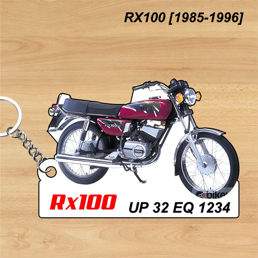 RX100 [1985-1996] - Personalized Yamaha Keychain  - Wood, Acrylic, Metal Printed
