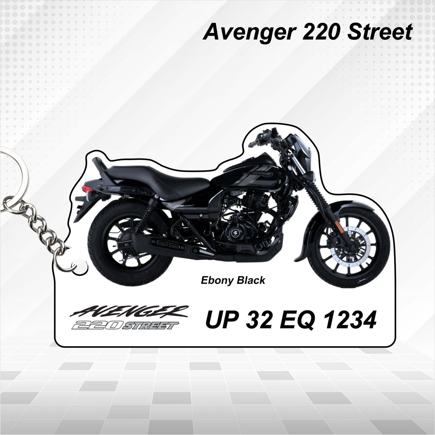 Avenger 220 Street - Personalized Bajaj Keychain - Wood, Acrylic, Metal Printed