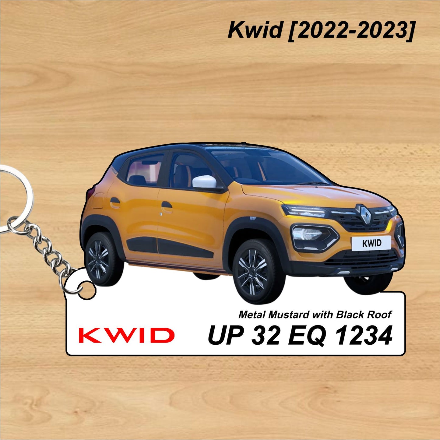 Kwid [2022-2023] - Personalized Renault Car Keychain - Wood, Acrylic, Metal Printed