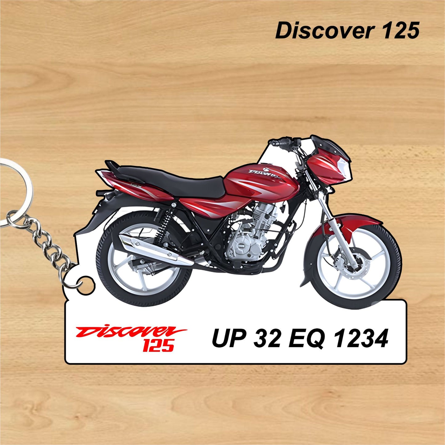 Discover 125 - Personalized Bajaj Printed Keychain or Lanyard
