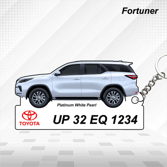 Fortuner - Personalized Toyota Keychain - Wood, Acrylic, Metal Printed