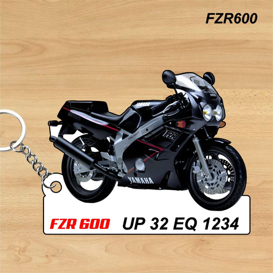 FZR 600 - Personalized Honda Keychain - Wood, Acrylic, Metal Printed