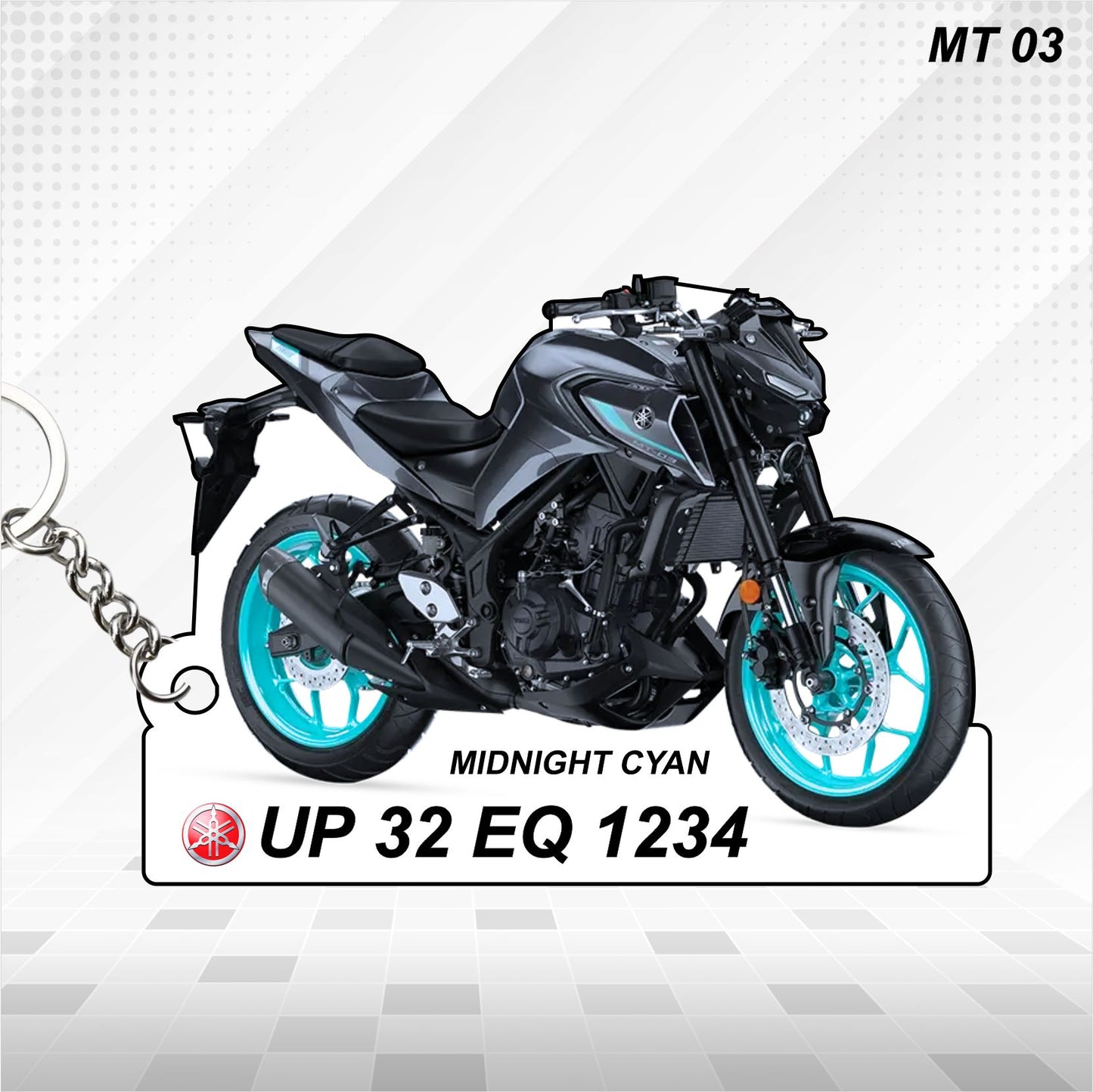 MT-03 - Personalized Yamaha Keychain - Wood, Acrylic, Metal Printed