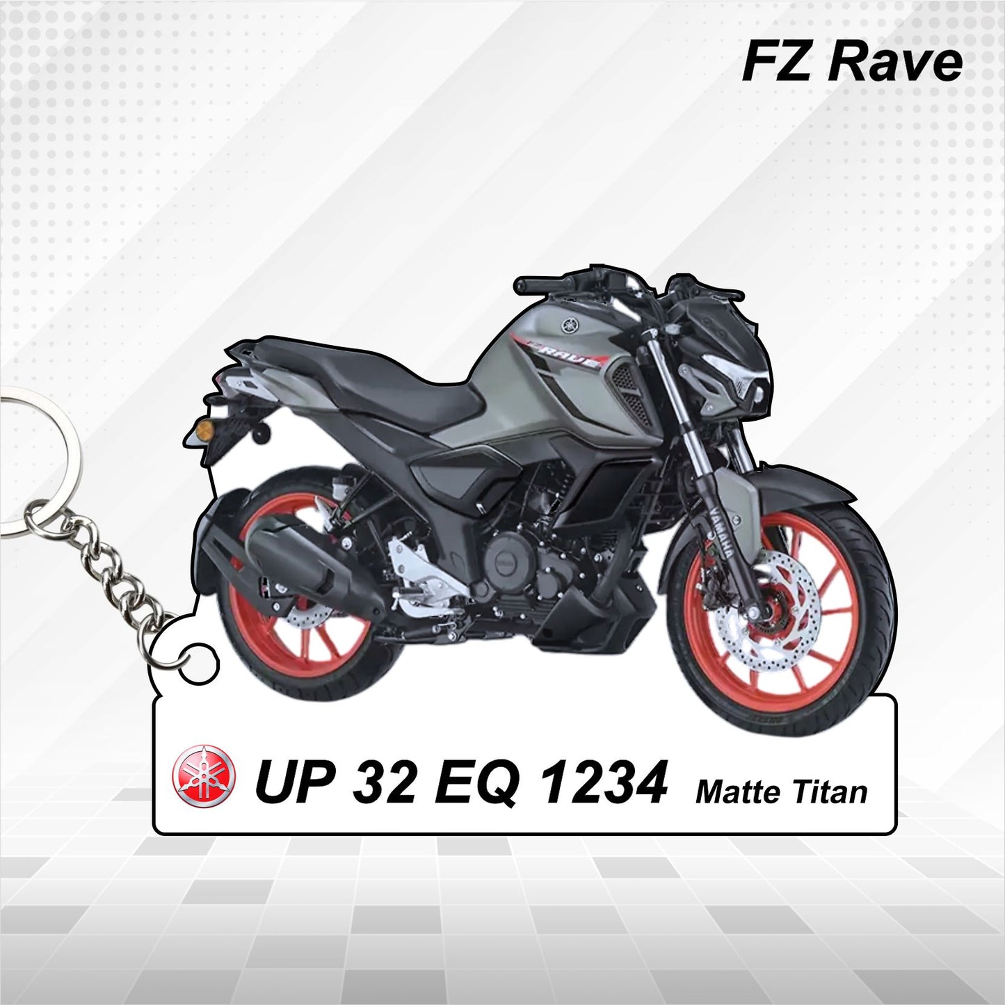 FZ Rave - Personalized Yamaha Keychain  - Wood, Acrylic, Metal Printed