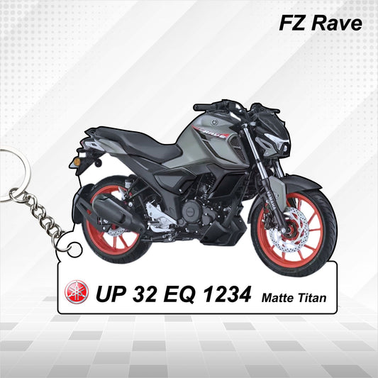 FZ Rave - Personalized Yamaha Keychain  - Wood, Acrylic, Metal Printed