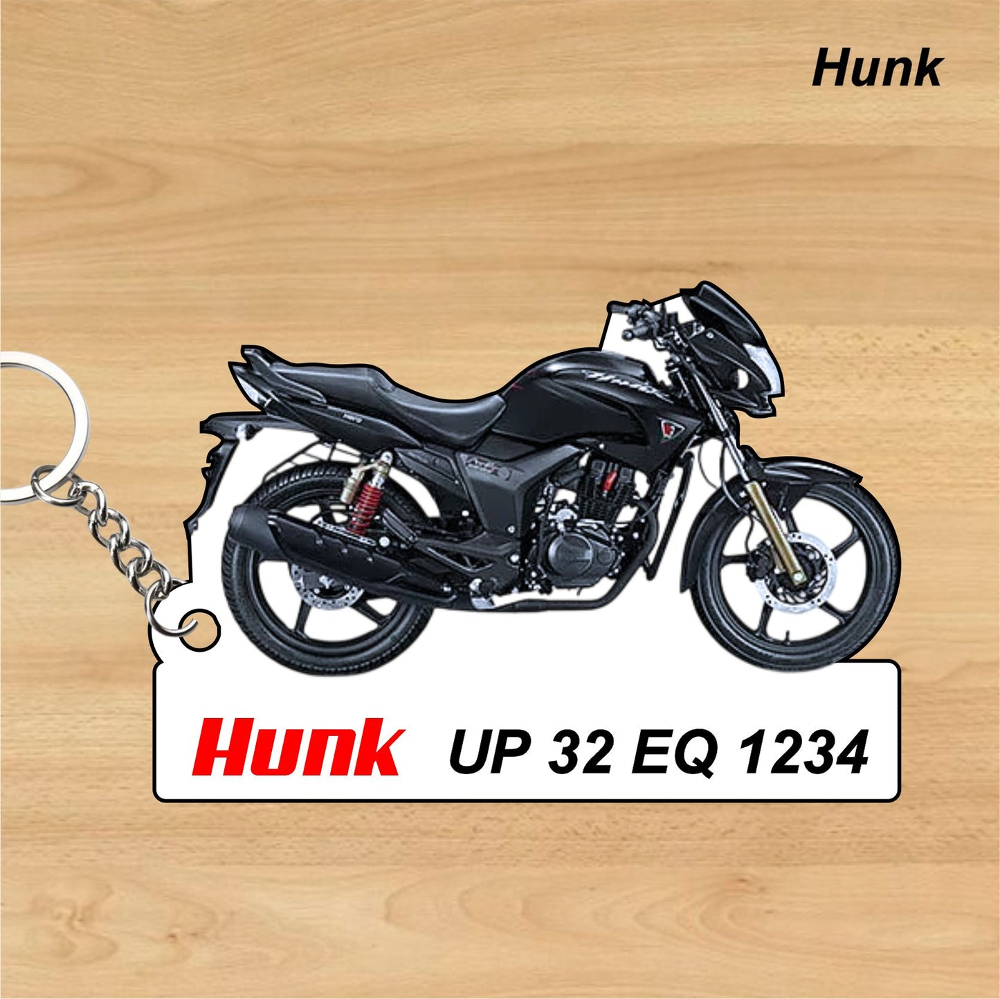 Hunk - Personalized Hero Keychain - Wood, Acrylic, Metal Printed