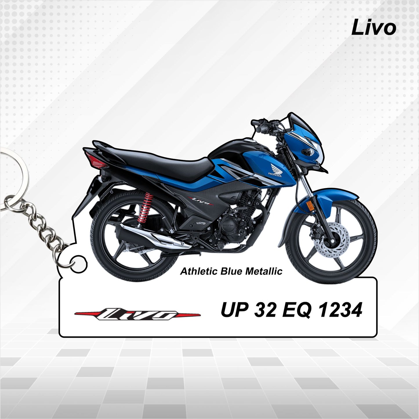 Livo - Personalized Honda Keychain - Wood, Acrylic, Metal Printed