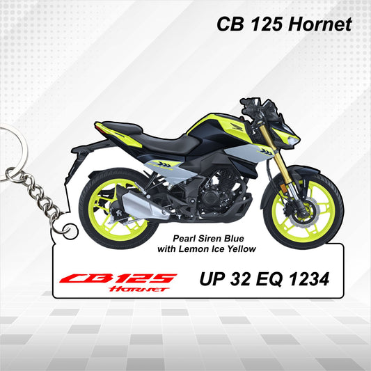 CB 125 Hornet - Personalized Honda Keychain - Wood, Acrylic, Metal Printed