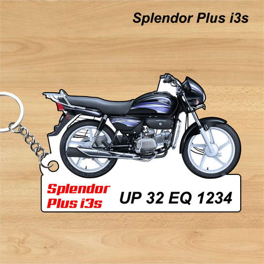 Splendor Plus i3s - Personalized Hero Keychain - Wood, Acrylic, Metal Printed