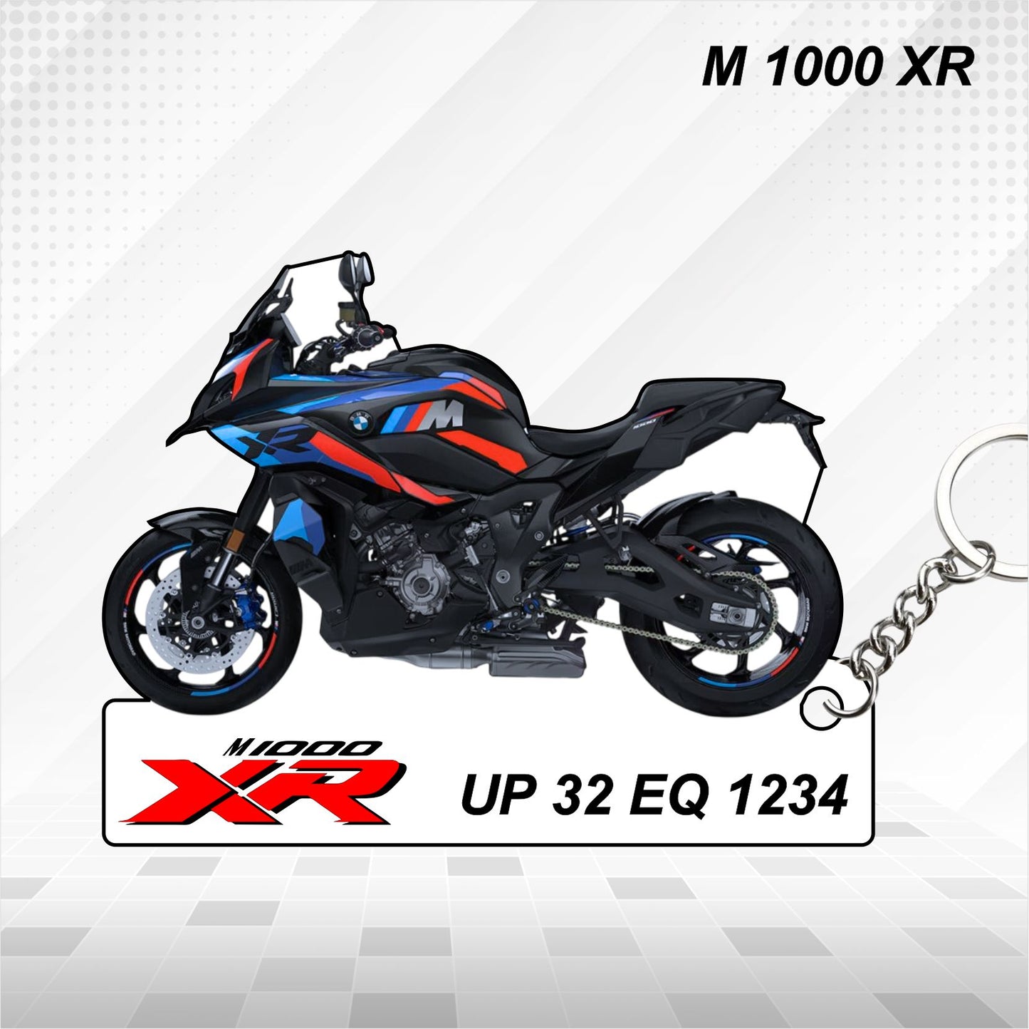 M 1000 XR - Personalized BMW Keychain - Wood, Acrylic, Metal Printed, Lanyard