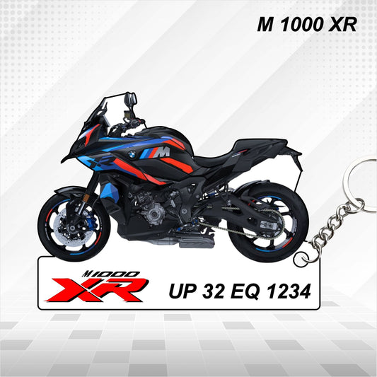 M 1000 XR - Personalized BMW Keychain - Wood, Acrylic, Metal Printed, Lanyard