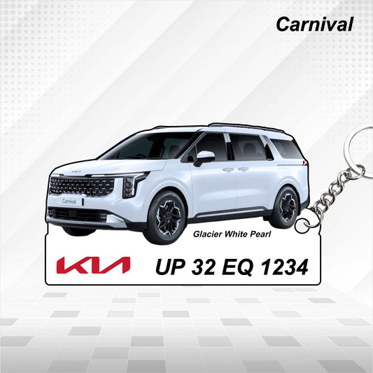 Carnival - Personalized Kia Car Keychain - Wood, Acrylic, Metal Printed
