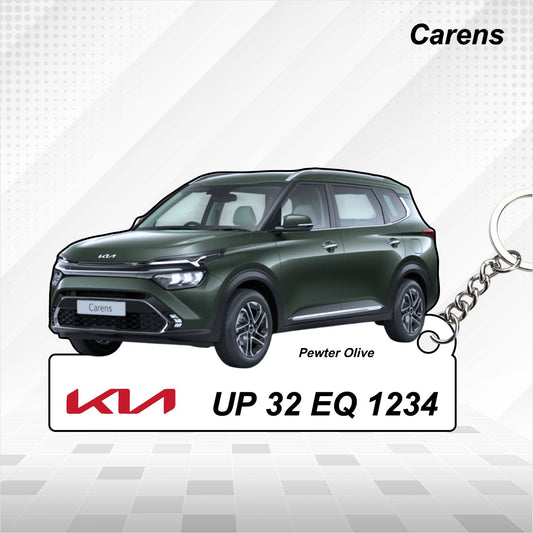 Carens [2023-2024] - Personalized Kia Car Keychain - Wood, Acrylic, Metal Printed