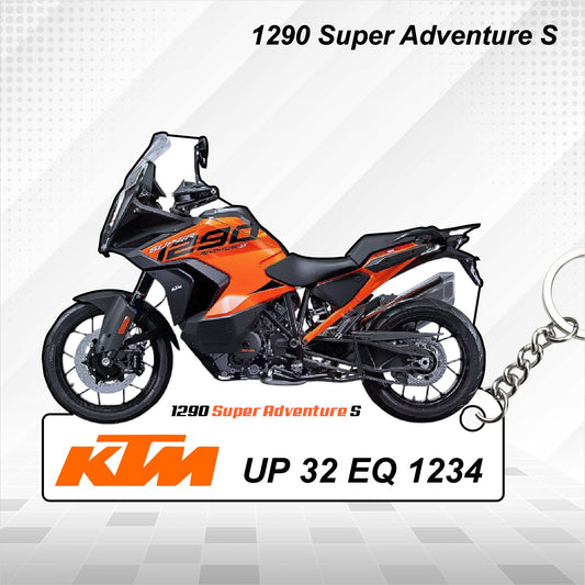KTM 1290 SUPER ADVENTURE S - Personalized KTM Keychain - Wood, Acrylic, Metal Printed