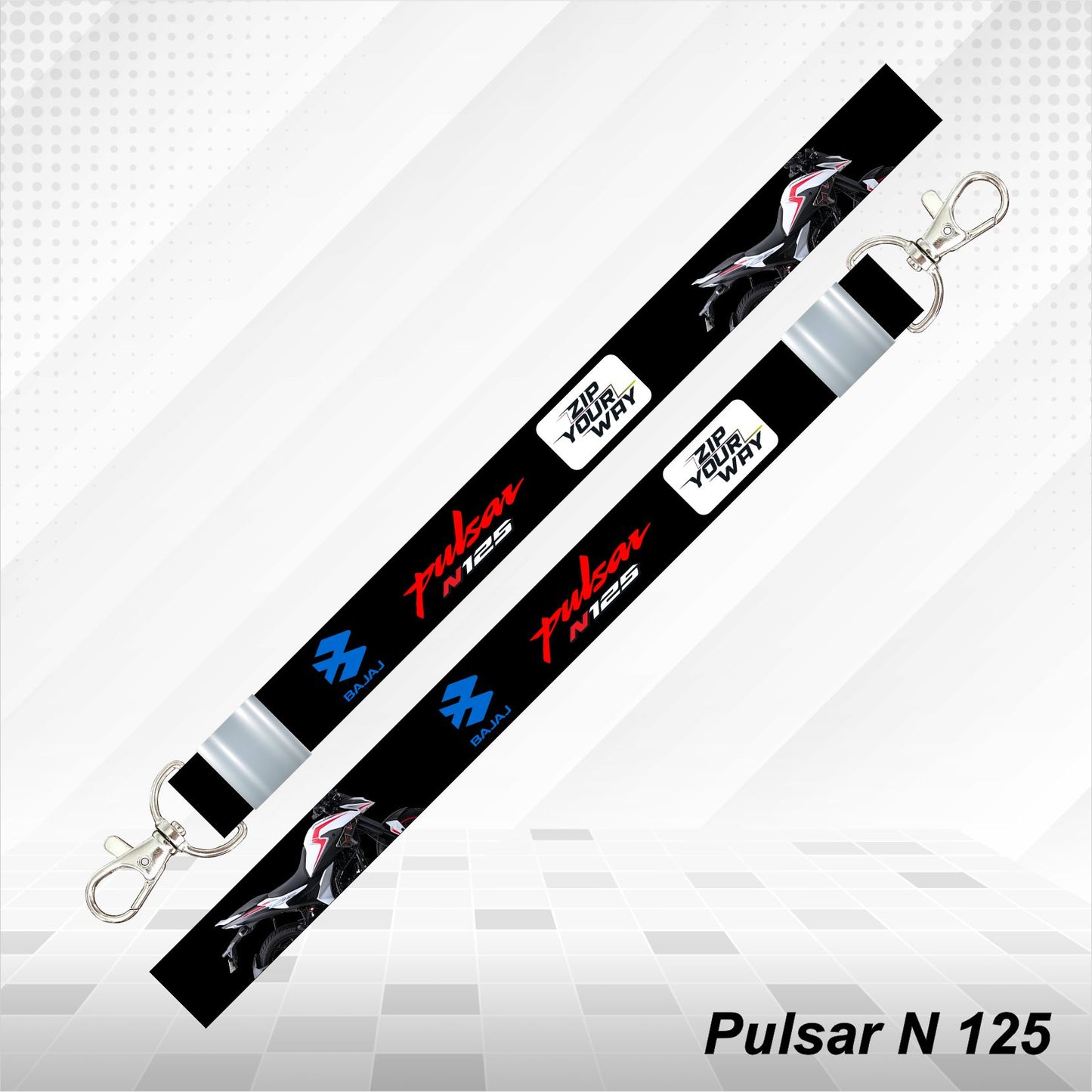 Pulsar N 125 - Personalized Printed Lanyard keychain Holder Multicolored (20mm)