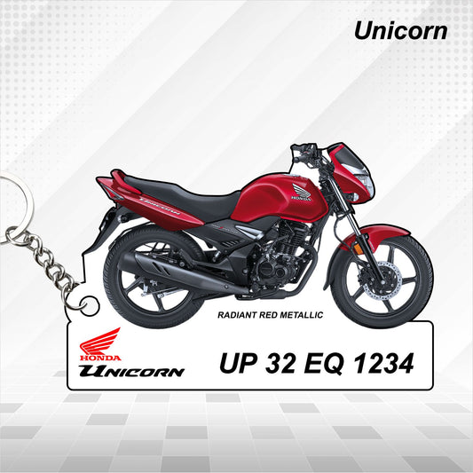 Unicorn - Personalized Honda Keychain - Wood, Acrylic, Metal Printed