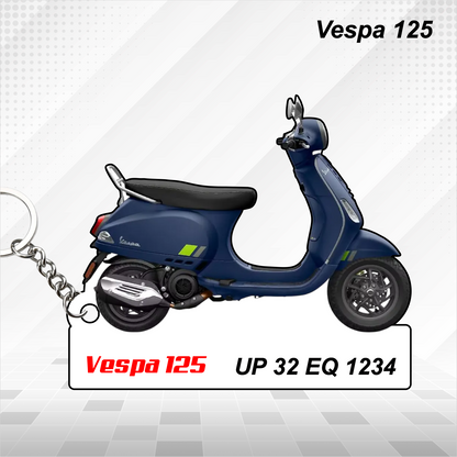 Vespa Scooters - All Models - Personalized Vespa Printed Keychain