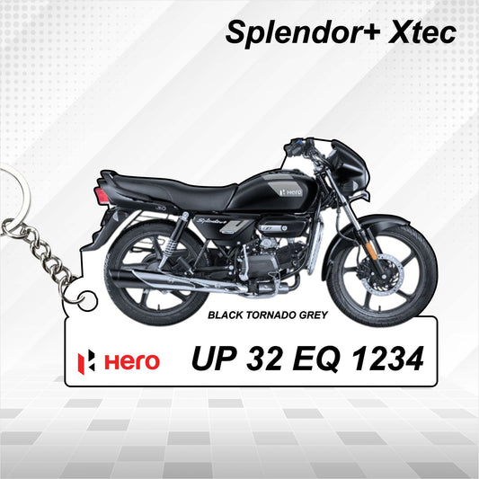 Hero Splendor+ Xtec - Personalized Hero Keychain - Wood, Acrylic, Metal Printed