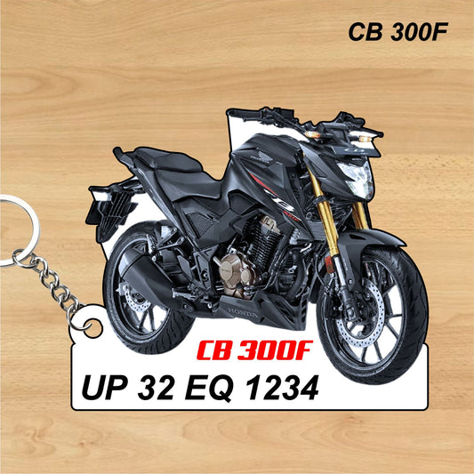 CB300F - Personalized Honda Keychain - Wood, Acrylic, Metal Printed