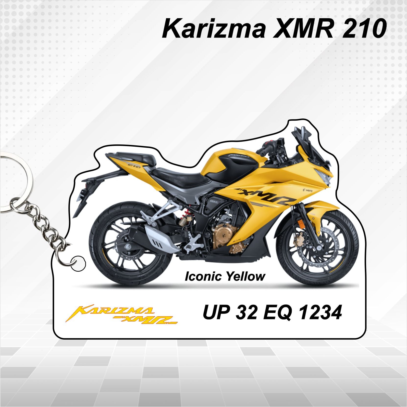 Karizma XMR - Personalized Hero Keychain - Wood, Acrylic, Metal