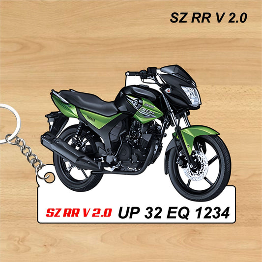 SZ RR V 2.0 - Personalized Honda Keychain - Wood, Acrylic, Metal Printed