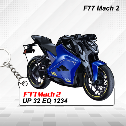 Ultraviolette Bikes - All Models - Personalized Ultraviolette Printed Keychain