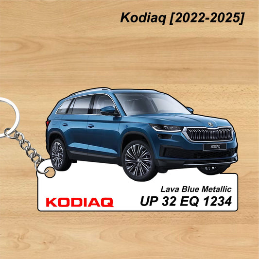 Kodiaq [2022-2025] - Personalized Skoda Car Keychain - Wood, Acrylic, Metal Printed