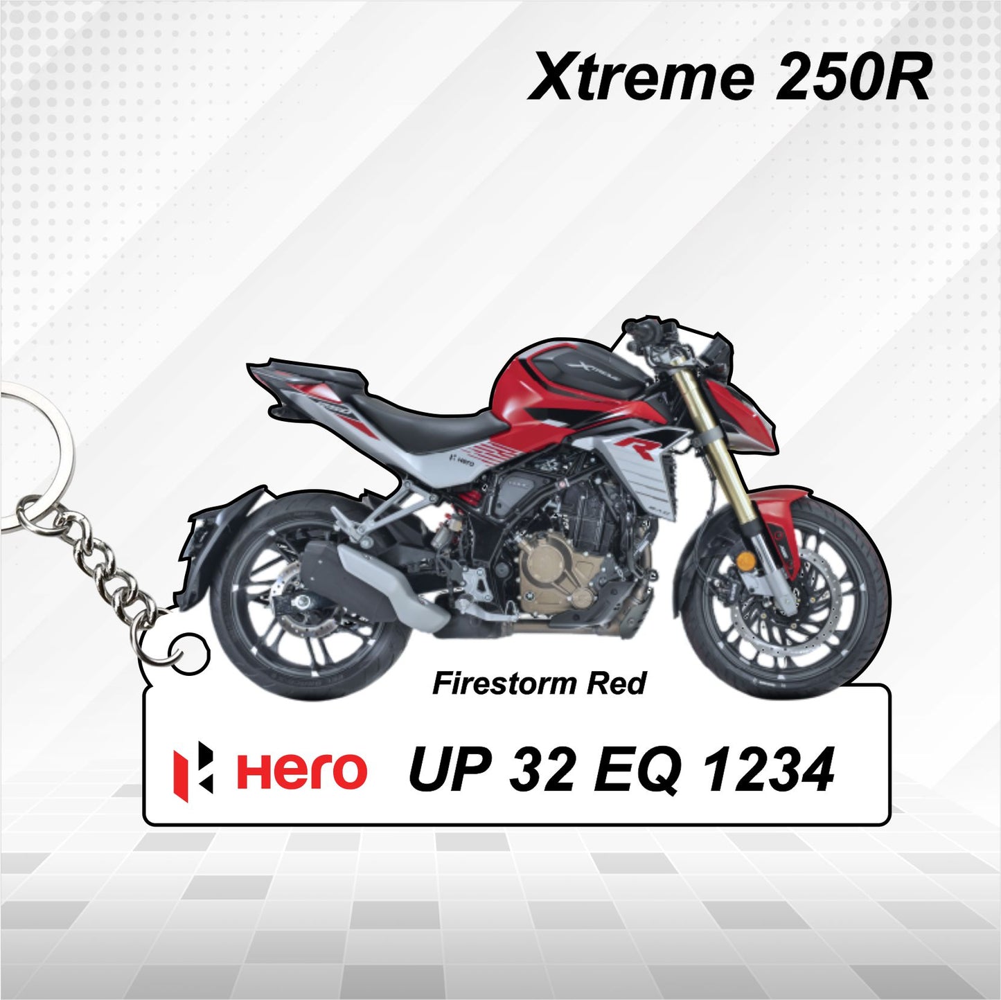 Hero Xtreme 250R - Personalized Hero Keychain - Wood, Acrylic, Metal Printed