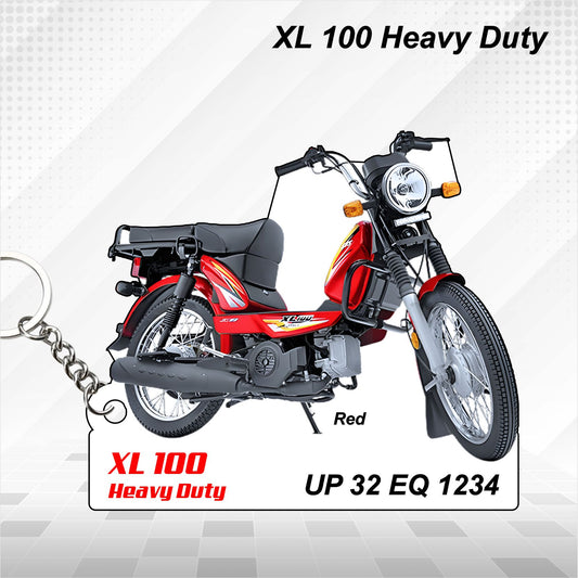 XL 100 Heavy Duty - Personalized TVS Keychain - Wood, Acrylic, Metal Printed