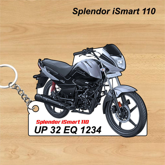 Splendor iSmart 110 - Personalized Hero Keychain - Wood, Acrylic, Metal Printed