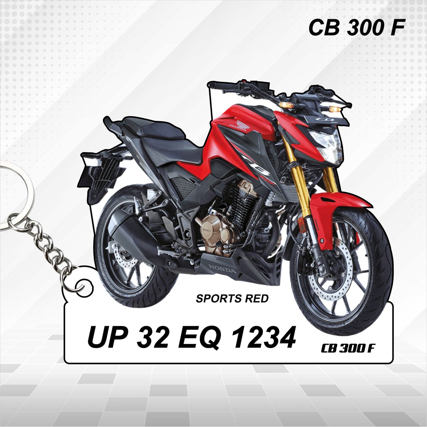 CB 300 F - Personalized Honda Keychain - Wood, Acrylic, Metal Printed