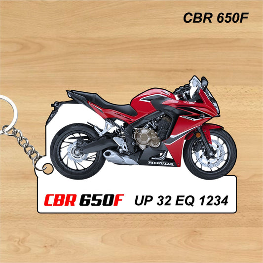 CBR 650F - Personalized Honda Keychain - Wood, Acrylic, Metal Printed