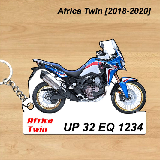 Africa Twin [2018-2020] - Personalized Honda Keychain - Wood, Acrylic, Metal Printed