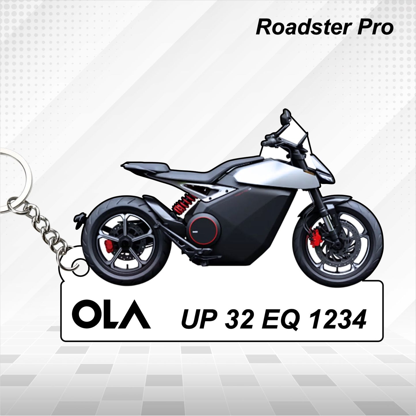 OLA Roadster Pro - Personalized Keychain - Wood, Acrylic, Metal Printed