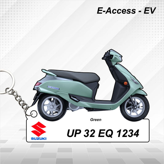 E-Access - EV - Personalized Suzuki Keychain - Wood, Acrylic, Metal Printed