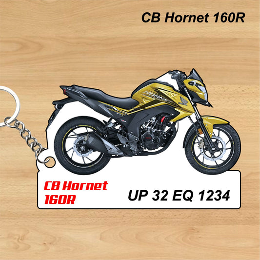 CB Hornet 160R - Personalized Honda Keychain - Wood, Acrylic, Metal Printed