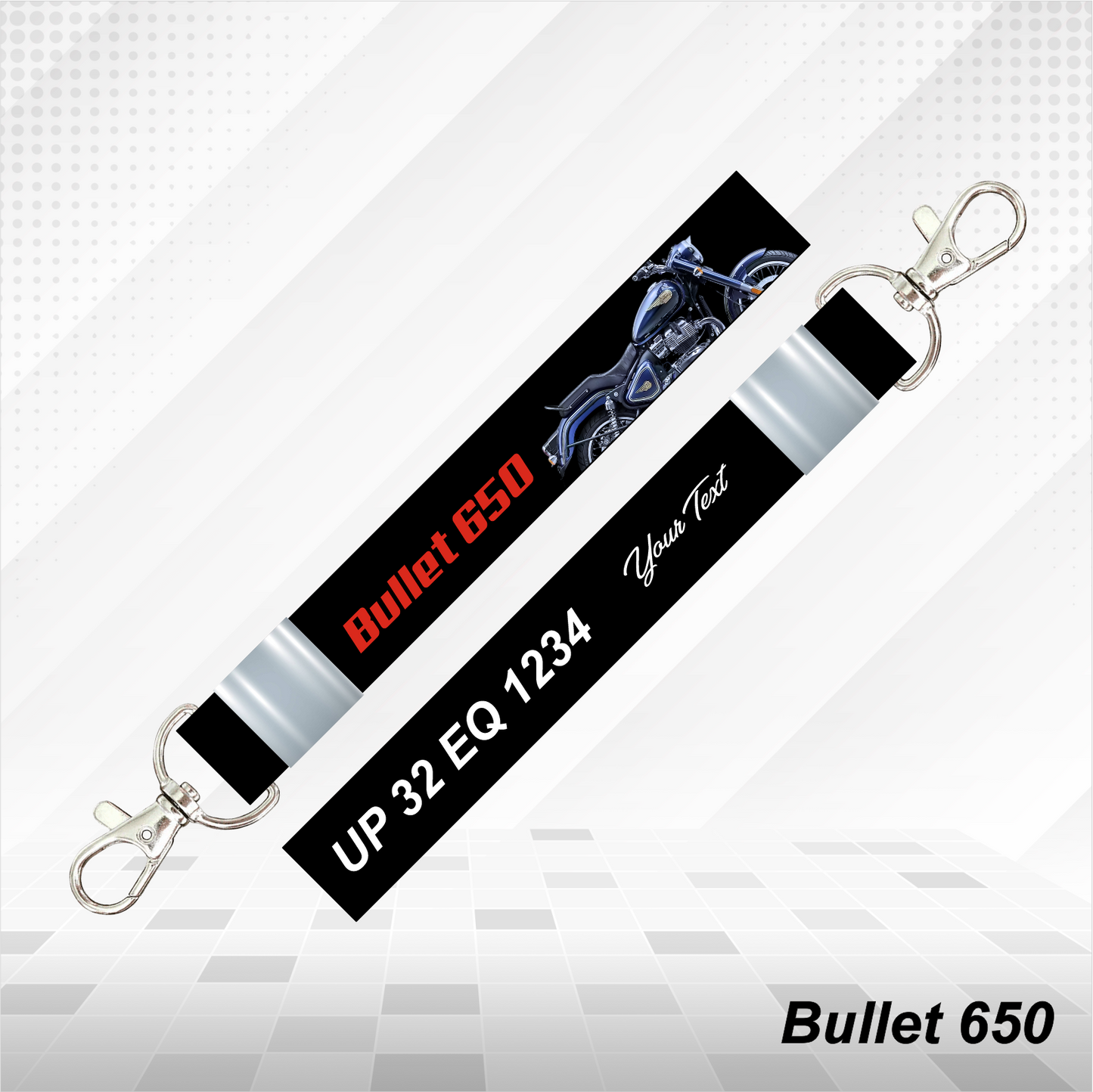 Bullet 650 - Personalized Royal Enfield Printed Lanyard Keychain