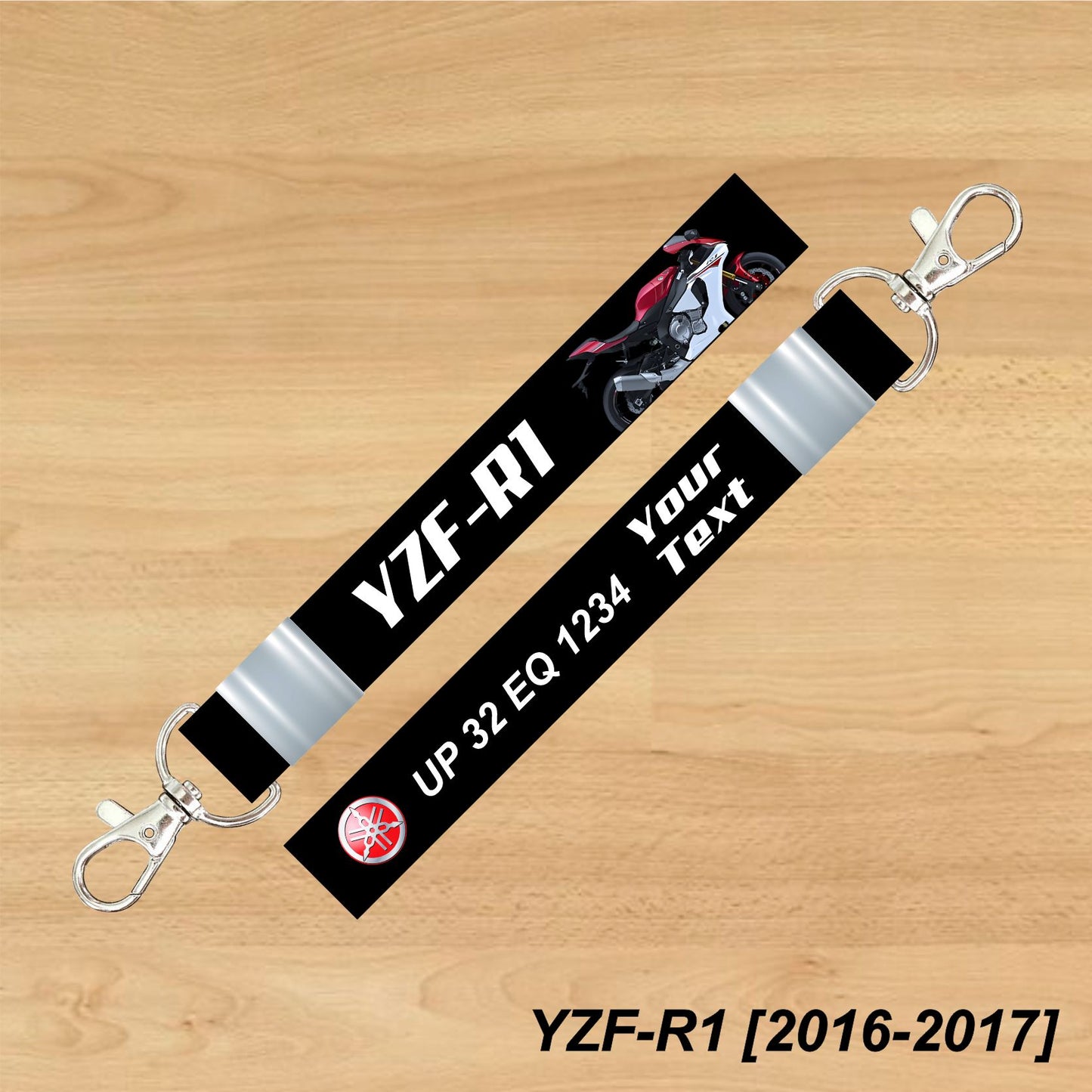 YZF-R1 [2016-2017] - Personalized Yamaha Keychain - Wood, Acrylic, Metal Printed
