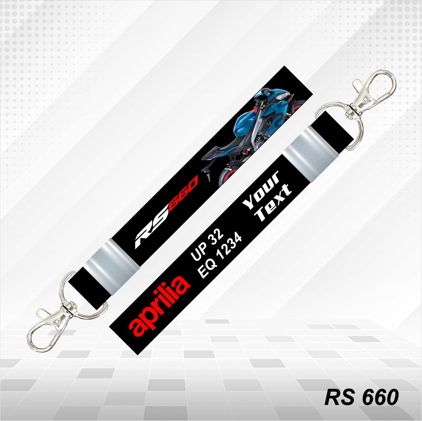 RS 660 - Personalized Aprilia Keychain - Wood, Acrylic, Metal Printed, Lanyard