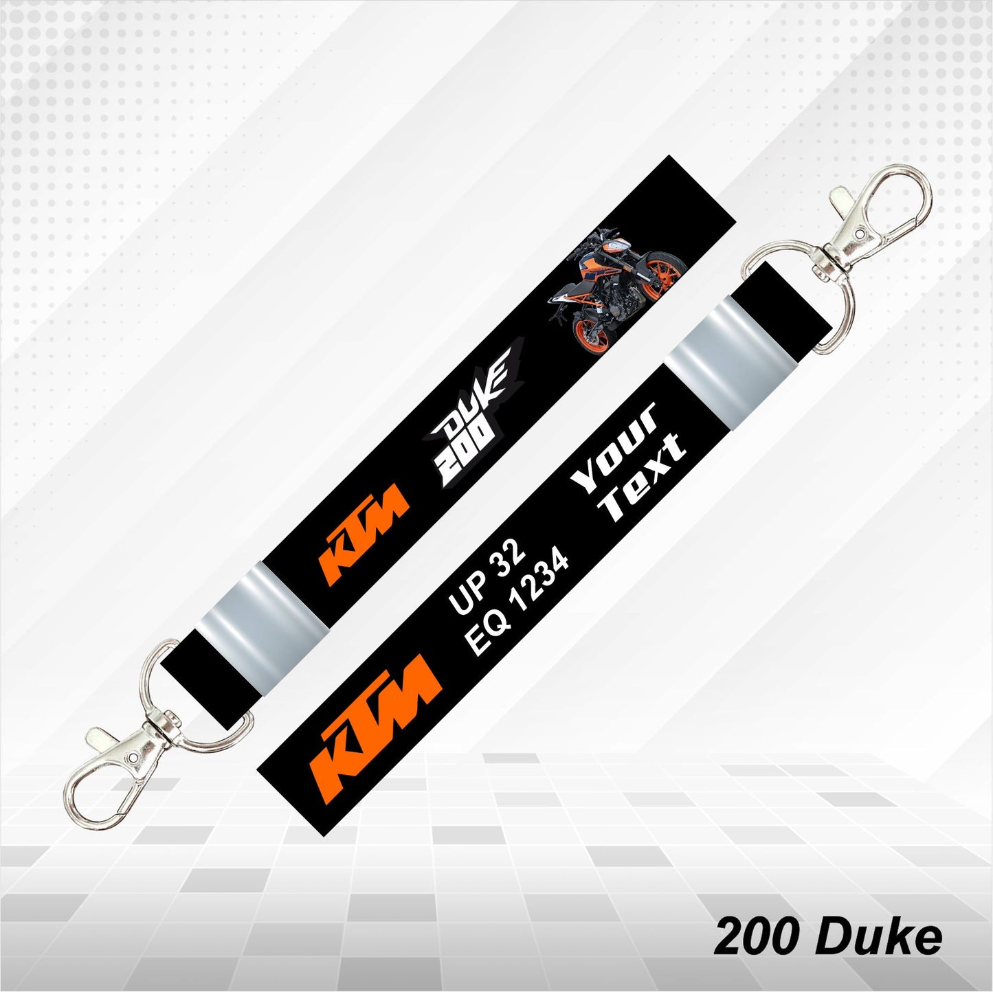 KTM 200 DUKE - Personalized KTM Keychain - Wood, Acrylic, Metal Printed