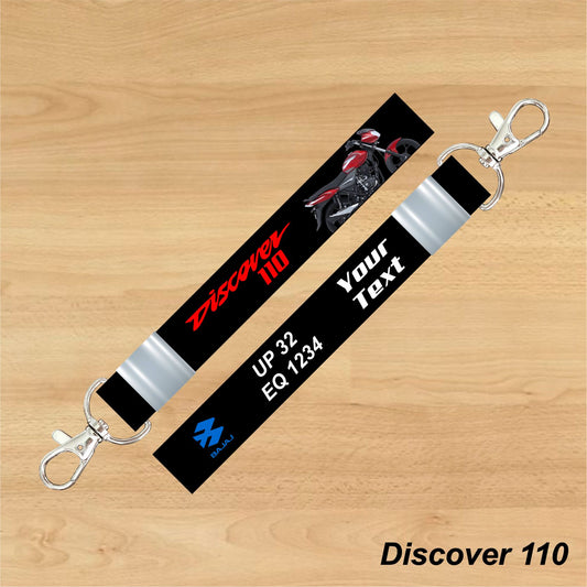 Discover 110 - Personalized Bajaj Keychain - Wood, Acrylic, Metal Printed