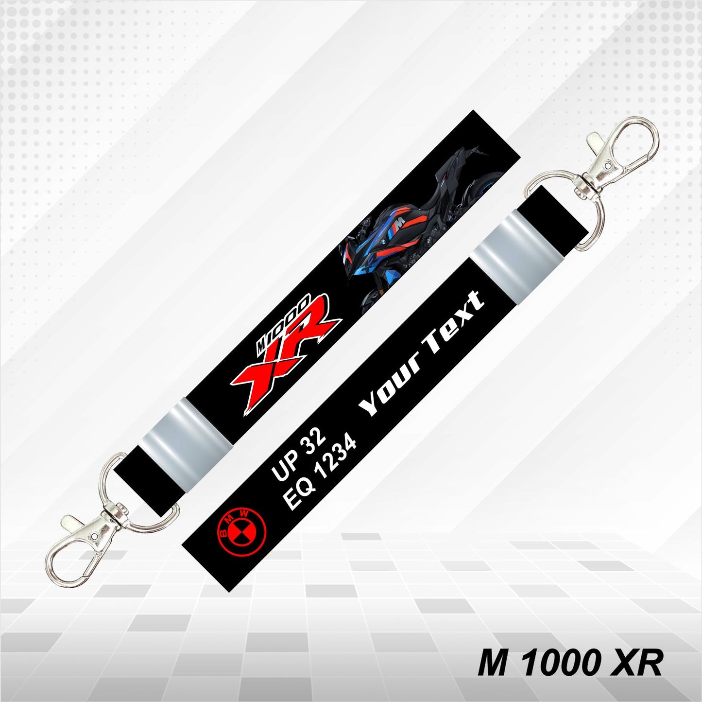 M 1000 XR - Personalized BMW Keychain - Wood, Acrylic, Metal Printed, Lanyard