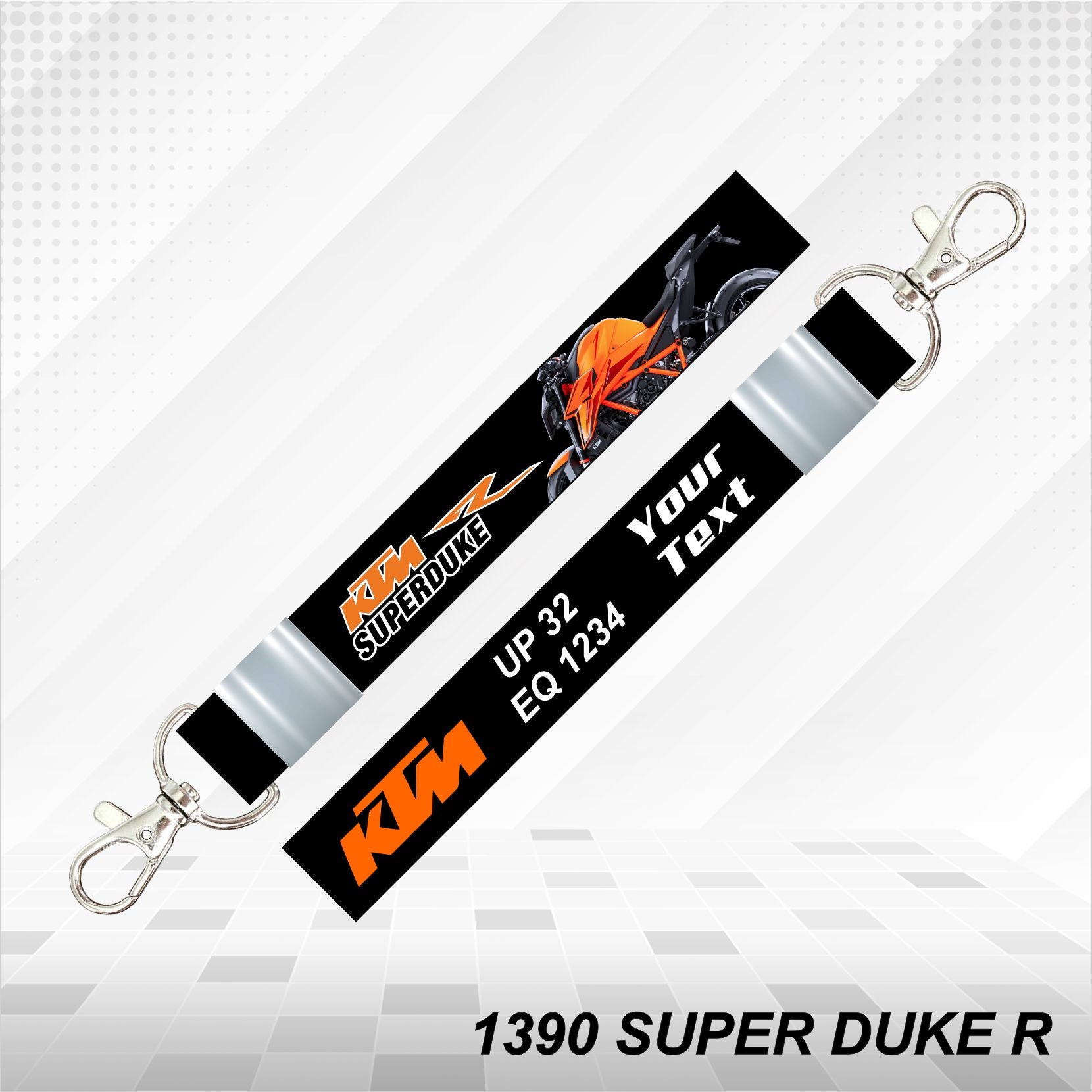 1390 Super Duke R - Personalized KTM Keychain - Wood, Acrylic