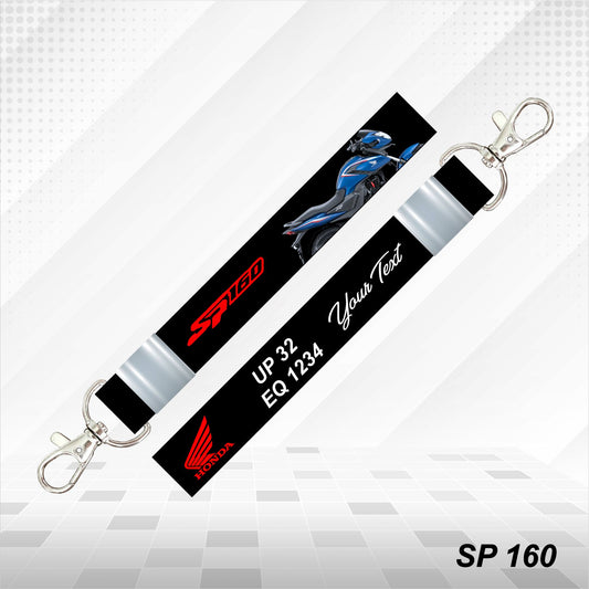 SP 160 - Personalized Honda Keychain - Wood, Acrylic, Metal Printed