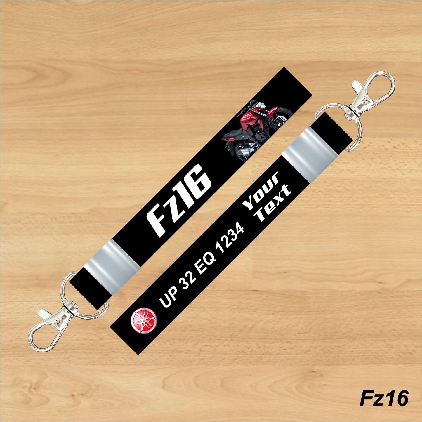 FZ16 - Personalized Yamaha Keychain - Wood, Acrylic, Metal Printed