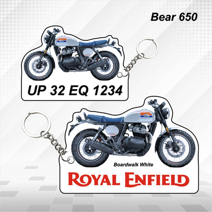 Bear 650 - Personalized Royal Enfield Printed Keychain