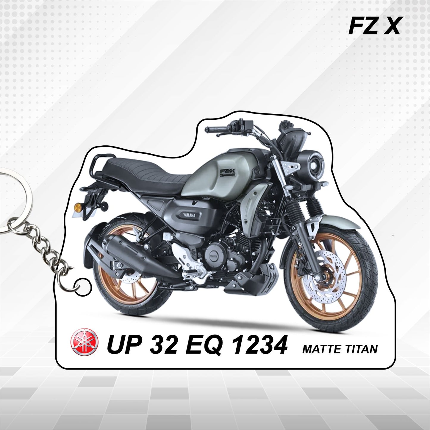 FZ-X - Personalized Yamaha  Keychain  - Wood, Acrylic, Metal Printed